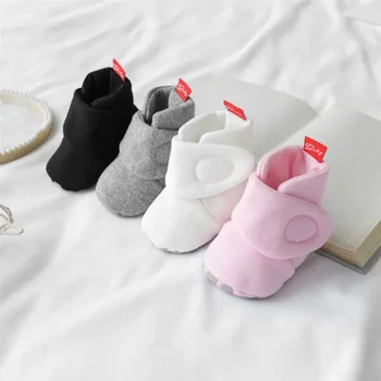 Kūdikių batai 0-1 metų minkštas padas Vaikščiojimo batai Rudeninis patogus vaikiško medvilninio audinio batas Mielas ir stilingas - Nuotrauka 1  