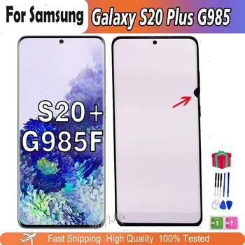 LCD su defektu LCD ekranas Samsung Galaxy S20+ S20 Plus G985F G985U SM-G985A G985F / DS ekranas Jutiklinio ekrano skaitmeninimo įrenginio surinkimas - Nuotrauka 1  