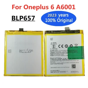 2023 metai BLP657 baterija OnePlus 6 Oneplus6 A6001 išmaniųjų mobiliųjų telefonų pakaitinės baterijos Bateria 3300mAh - Nuotrauka 1  