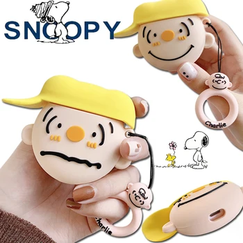 Naujas Charlie Snoopy silikoninių ausinių dangtelis AirPods 1 2 ausinių dėklas Animacinis filmas Anime periferinis Apple ausinių apsauginis dėklas - Nuotrauka 1  