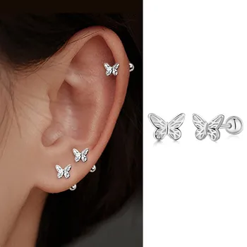 Tiny Butterfly Stud auskarai Tragus Helix kremzlės auskarų vėrimo papuošalai moterims mergaitėms - Nuotrauka 1  