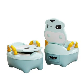Nešiojamas vaikiškas puodas WC mielas karvės kūdikio tualeto puodas puodukas mokomasis tualetas vaikams Porta-potty Pisuaro vaikų tualeto sėdynės dangtis - Nuotrauka 1  