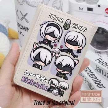 Anime NieR:Automata Fashion Wallet PU Piniginės kortelė Moneta Hasp Pinigų krepšys Cosplay Dovana B587 - Nuotrauka 1  