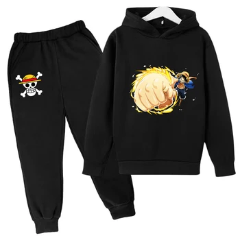 Kids Hoodie One Piece Print Boys Girls Toddler Casual Top Coat + Pants 2P Pullover Sweat Sunshine Hip Hop Sports Funny Suit - Nuotrauka 1  