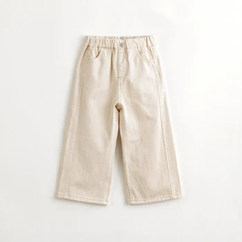 MARC&JANIE Girls Cotton Fashion Micro Jeans Kids Plačių kojų kelnės pavasario 240225 - Nuotrauka 1  