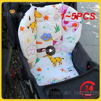 1~5PCS Baby Stroller Seat Pad Universal Baby Stroller High Chair Seat Cushion Liner Mat Cotton Soft Feeding Chair Pad Cover - Nuotrauka 1  