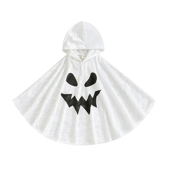 Bmnmsl Baby Halloween Ghost Hooded Pancho kostiumas Mielas vaiduoklių apsiaustas Cape Party rekvizitas berniukams mergaitėms - Nuotrauka 1  