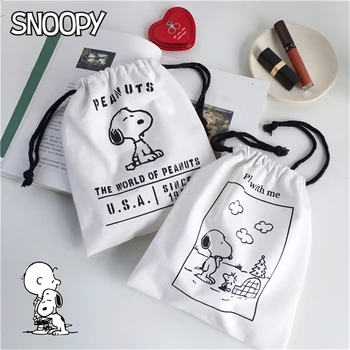 Snoopy Makiažo krepšys Maišelis Kelionės lauke Mergina Moterys Kosmetikos krepšys Tualeto reikmenys Organizatorius Sutraukiamas kišeninis Drabužiai Kojinės Gauti krepšį - Nuotrauka 1  