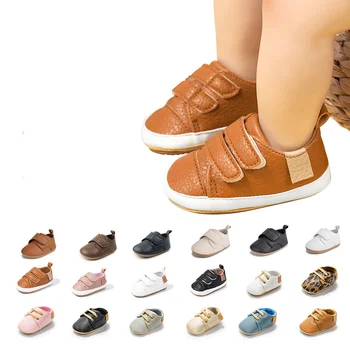0-1 metų berniukas mergaitės batai laisvalaikio neslydimo guminiai pado vaikščiojimo batai apsaugos apsauga kūdikis mažylis vaikščiojimo bateliai - Nuotrauka 1  