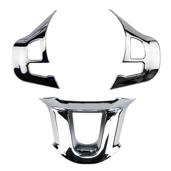 3vnt/komplektas Automobilio vairo dekoravimo dangtelio apdailos lipdukas Tinka Peugeot 2008 208 308 2014-2018 Ryški sidabrinė - Nuotrauka 1  