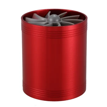 Dvigubos turbinos turbo įkroviklis Oro įsiurbimo dujų degalų taupymo ventiliatorius automobiliui (raudonas) - Nuotrauka 1  