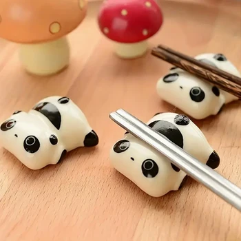 1PC Panda Chopstick laikiklis Buitinis restoranas Chopstick Rest Mielas gyvūnas Lazdelės laikiklis Animacinis filmas Virtuvės dekoravimas - Nuotrauka 1  
