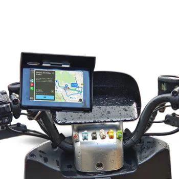 Henmall 5inch jutiklinis ekranas IP65 vandeniui atsparus belaidis automobilis Android Auto motociklas Motociklas GPS navigacija DVR automobilis - Nuotrauka 1  