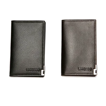 Men PU Leather Slim Wallet Business Clutch Bag Coin Purse Multi Card Slot kreditinės kortelės laikiklis - Nuotrauka 1  