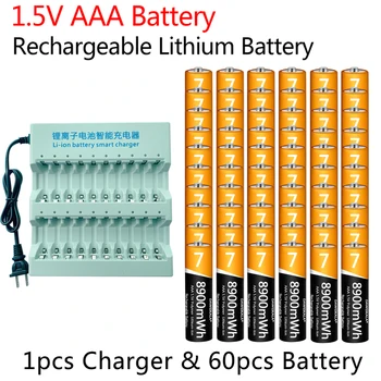 Nauja AAA ličio jonų baterija. 1,5V įkraunama baterija. 8900MWh. AA. nuotolinio valdymo pelė. mažas ventiliatorius. elektrinis žaislas+nemokamas pristatymas - Nuotrauka 1  