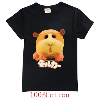 Japonų Anime Pui Pui Molcar Kiaulės marškinėliai Vaikai Vasaros drabužiai Berniukai Mergaitės Kawaii Grafiniai trišakiai Vaikai Atsitiktiniai marškinėliai 2-13 metai - Nuotrauka 1  
