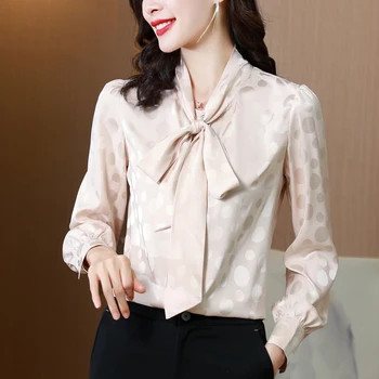 Nauji elegantiški moteriški marškiniai Madingos moteriškos palaidinės Naujas prašmatnus Pavasario rudens priežastinis Palaidinės ilgomis rankovėmis mujer blusas - Nuotrauka 1  