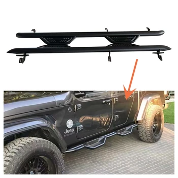 Žingsnio pedalai Šoninio žingsnio juosta 1 Set Metal Rock Sliders Side Step Board For Jeep Wrangler Gladiator 2020+ JT1002 LantSun - Nuotrauka 1  