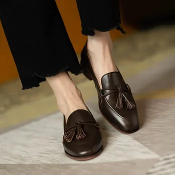 Moteriški laisvalaikio batai Retro Bowknot kutai Kutai Plokšti batai Korėjos žiemos mada Elegantiškas apvalus pirštas Stiletto siurbliai Vakarėlio suknelė Loafer - Nuotrauka 1  