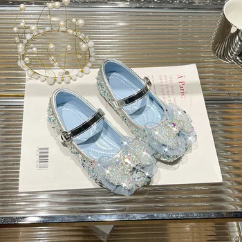 Rudens vaikai Princesės batai blizga Mada Nauji vestuviniai batai mergaitėms Elegantiški 