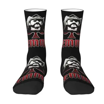 Kawaii retro roko dainininkės Lemmys kojinės Vyrai Moterys Šiltas 3D spausdinimas Magic Hawkwind futbolo sportinės kojinės - Nuotrauka 1  