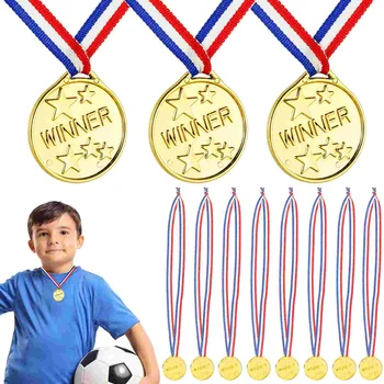 50 vnt. Vaikų medalis Apdovanojimai Futbolo medaliai Kaspinas Metalinis krepšinio žaidimas Plastikinis apdovanojimas Vaikų auksinių vaikų žaidimo rinkinys - Nuotrauka 1  