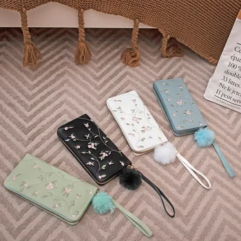 Moteriškas mažas krepšys Moteriškos rankinės Siuvinėjimo piniginė Nauja niša Mini Ins ID kortelės krepšys Paprastas retro elegantiškas mažas šviežias - Nuotrauka 1  
