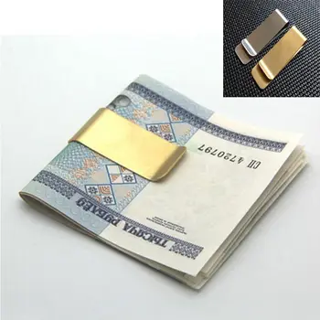 Fashion Chic Silver Metal Clamp Banknotų laikiklis Pinigų metalo laikiklis Aukso spalvos kreditinės kortelės ID spaustukai Grynųjų pinigų spaustukas Piniginė Pinigų spaustukas - Nuotrauka 2  