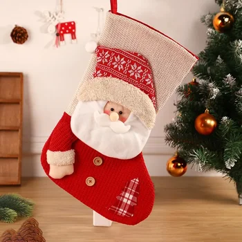 Tarpvalstybiniai nauji kalėdiniai dekoravimo pakabukai Kalėdinės kojinės Sniego senio kojinės Pakabukai Saldainių maišeliai Vaikų kojų šildytuvai - Nuotrauka 2  