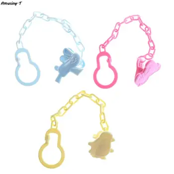 1Pc Baby Suckier Clips Funny Nipple Teethers Pacifier PP Suckier Holder Chain Drop-resistant Belt 24.5cm - Nuotrauka 2  