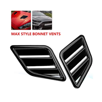Max stiliaus priekinio variklio dangčio angų gaubto dangčio apdaila universali Ford Focus RS Vauxhall Corsa Fiesta ,ryškiai juoda - Nuotrauka 2  