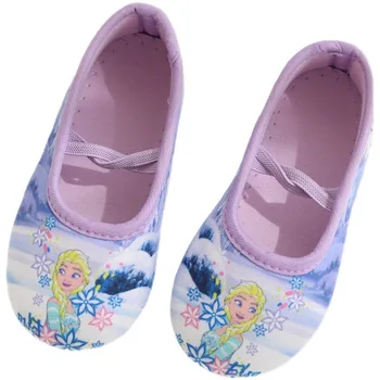 Disney pavasaris Elastinga Miela mergina Princesė Elsa Batai Kambariniai namų batai Grindų apvyniojimo šlepetės Mieli plokšti batai 25-30 dydis - Nuotrauka 2  