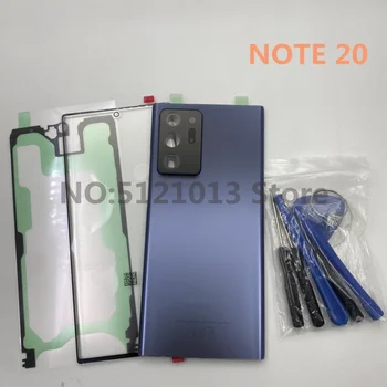 SKIRTA SAMSUNG Galaxy Note 20 Ultra N980 N988 Priekinis jutiklinis skydelis Išorinis objektyvas + Galinės baterijos durys Galinis stiklas Korpuso dangtelis + ĮRANKIAI - Nuotrauka 2  