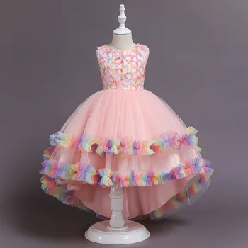 Oficiali berankovė vestuvinė suknelė Tutu princesės suknelė Gėlių mergaitės Vaikų drabužiai Vaikų vakarėlio suknelė mergaitei - Nuotrauka 2  