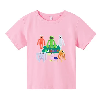 Garten of Banban Hot Game Print marškinėliai Berniukai ir mergaitės Kawaii animaciniai marškinėliai Laisvalaikio marškinėliai trumpomis rankovėmis Grynos medvilnės marškinėliai Vasara - Nuotrauka 2  