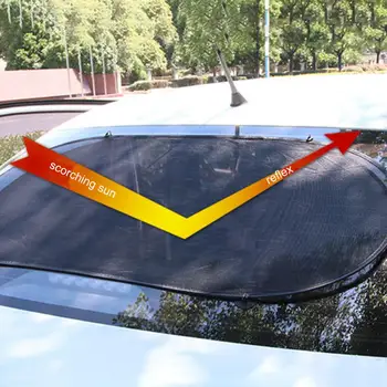 Siurbtukas Automobilio galinis langas Apsauga nuo saulės Universali apsauga nuo UV spindulių Sulankstomas automobilio priekinis priekinio stiklo dangtelis Automatinis saulės spindulių sniego ledo dangtis - Nuotrauka 2  