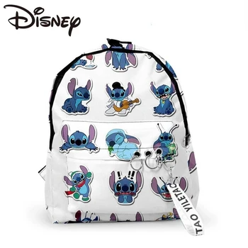 Diseny Cartoon Cute Stitch Childrens Schoolbag Luxury Brand Large Talpa Travel Bag Fashion Student Backpack - Nuotrauka 2  