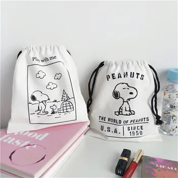 Snoopy Makiažo krepšys Maišelis Kelionės lauke Mergina Moterys Kosmetikos krepšys Tualeto reikmenys Organizatorius Sutraukiamas kišeninis Drabužiai Kojinės Gauti krepšį - Nuotrauka 2  