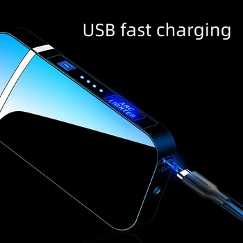 Metalinis liepsnojantis elektrinis USB žiebtuvėlis LED maitinimo ekranas Lietimui jautrusDual-arc plazminių automobilių salono priedai, skirti Suzuki GSX F - Nuotrauka 2  