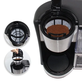 2Pack No.4 daugkartinio naudojimo kavos virimo aparato krepšelio filtras Cuisinart Ninja filtrams, tinka daugumai 8-12 puodelių krepšelio lašinamas kavos aparatas - Nuotrauka 2  