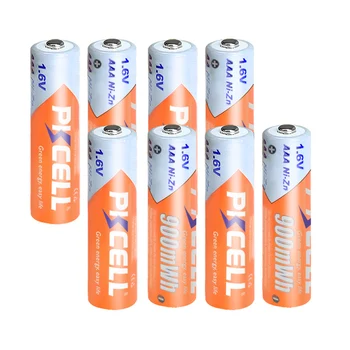 8VNT PKCELL AAA 900mWh baterija 1.6V NIZN įkraunamos baterijos aaa ni-zn įkraunamos su 2PC AAA/AA akumuliatoriaus dėklu /BOX žaislams - Nuotrauka 2  