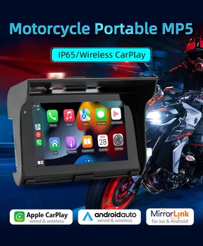 Henmall 5inch jutiklinis ekranas IP65 vandeniui atsparus belaidis automobilis Android Auto motociklas Motociklas GPS navigacija DVR automobilis - Nuotrauka 2  