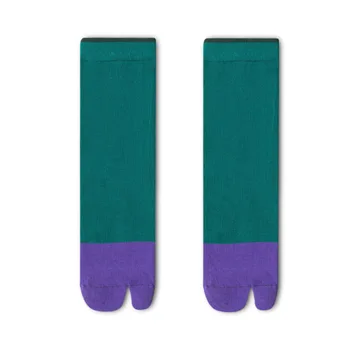 Japonų Harajuku Vyrai Moteriškos Tabi kojinės Aukštos kokybės Unisex šukuotos medvilnės padalintos kojinės Kojinės Paprastos patogios dviejų pirštų kojinės - Nuotrauka 2  