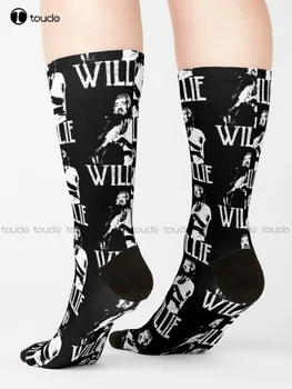 Willie White Trafaretinės kojinės Jaunimo juodos futbolo kojinės Kalėdų dovana Unisex suaugusiems Paauglių jaunimo kojinės Custom 360° skaitmeninis spausdinimas - Nuotrauka 2  