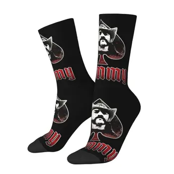 Kawaii retro roko dainininkės Lemmys kojinės Vyrai Moterys Šiltas 3D spausdinimas Magic Hawkwind futbolo sportinės kojinės - Nuotrauka 2  