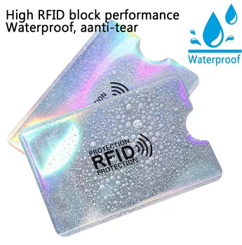 Stock Spalvingas RFID kortelės laikiklis RFID blokuojančios rankovės RFID asmens tapatybės kortelės apsauga - Nuotrauka 2  