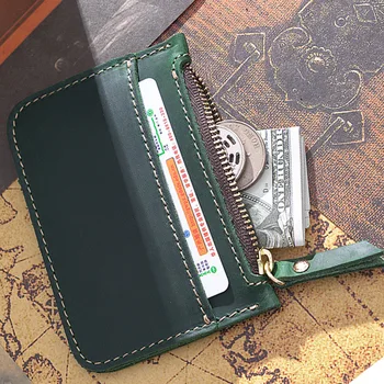 Maža monetų piniginė Natūrali oda moterims Vyrai Mini piniginė Pinigų krepšys Sutraukiamas raištis Dizaino kortelių laikiklis Raktų laikiklis Krepšys - Nuotrauka 2  