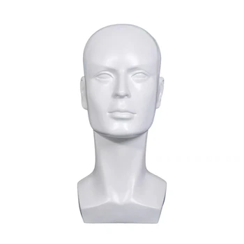 Vyriškas manekenas manekeno modelis avarijos šalmo ausinių ekranas Žmogaus plaukų aksesuaras Perukas Salonas Grožio šalikas Stiklo kepurės stovo stovas - Nuotrauka 2  