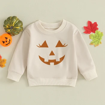 Baby Girl Boy Halloween Drabužiai Baby My First Halloween Pumpkin Romper Sweatsuit Apranga - Nuotrauka 2  
