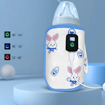 Pieno šiltesni krepšiai automobilio kūdikių maitinimo buteliuko šildytuvui su foniniu apšvietimu - Nuotrauka 2  